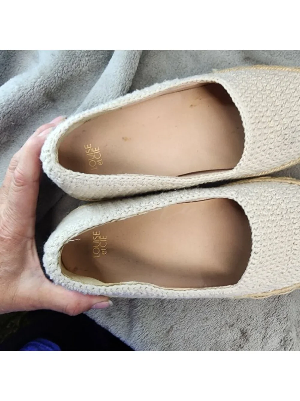 Louise et Cie Shoes Womens Size 8 Calum Cream Crochet Espadrille Flats *Read*